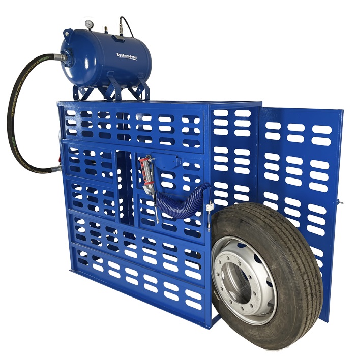 Клеть для накачки колес грузовых автомобилей 